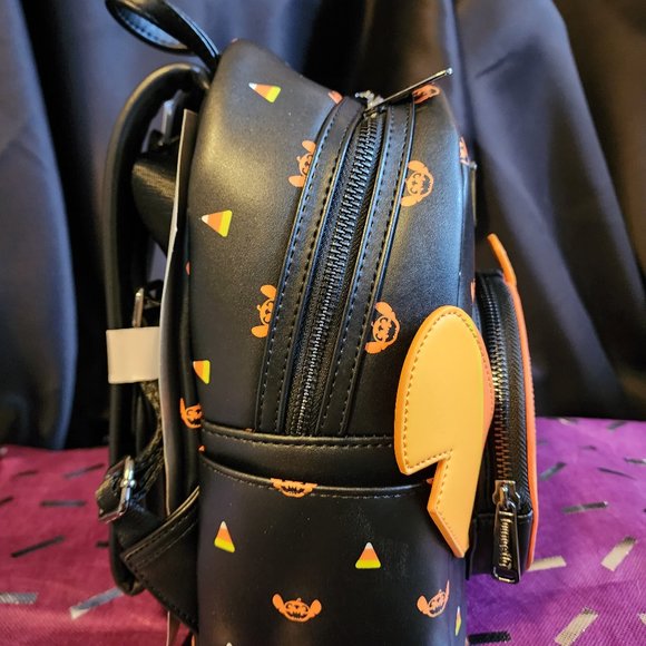 BNWT Stitch Pumpkin Halloween Loungefly Mini Backpack - Picture 6 of 8